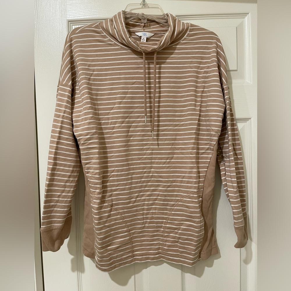 Time and Tru Tan and White Striped